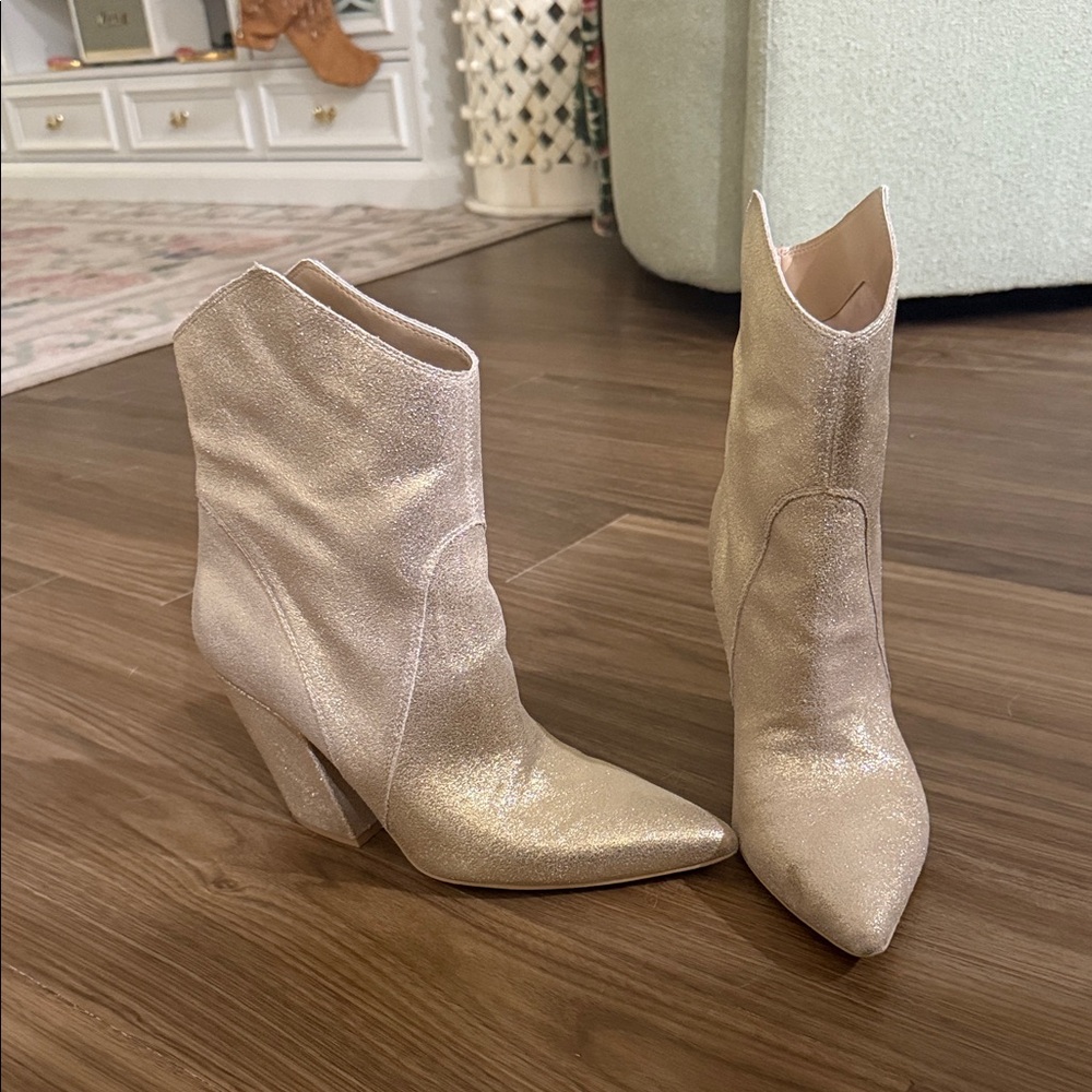 Dolce Vita Gold Glitter Boots